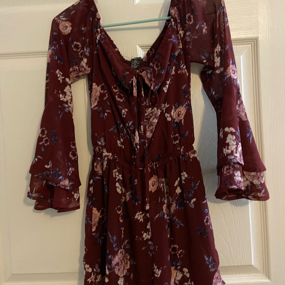 Red flower Romper